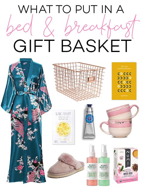 15 Gift Basket Ideas Everyone Will Love Receiving Sleep Basket Gift Ideas, Sleep Gift Basket Ideas, Pajama Gift Basket Ideas, Pajama Gift Basket, Pancake Breakfast Basket Gift Ideas, Breakfast In Bed Basket Gift Ideas, Breakfast Themed Gift Baskets, Breakfast In Bed Gift Basket, Brunch Gift Basket