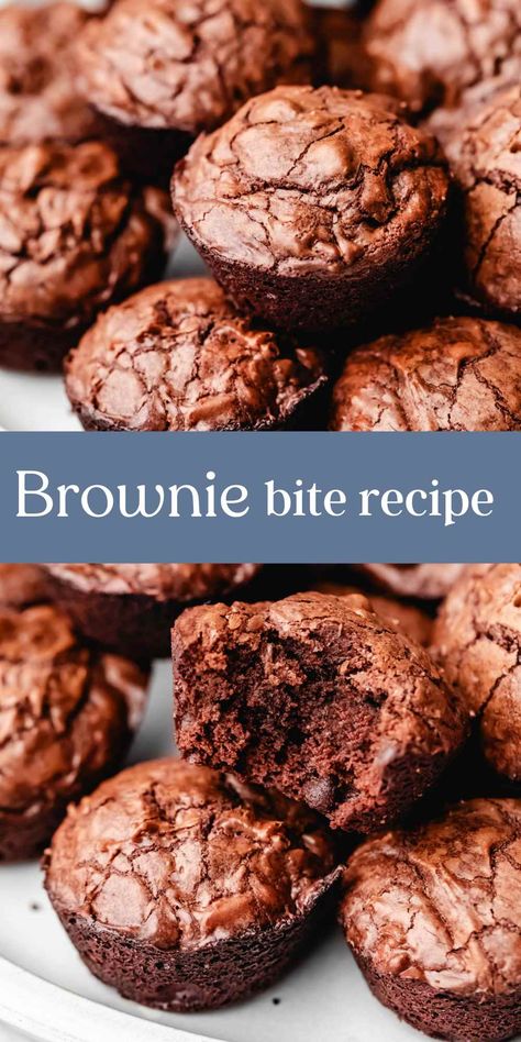 I Heart Eating, Brownie Muffins Recipe, Easy Brownie Bites Recipe, Brownies In Muffin Pans, Muffin Pan Brownies, Cupcake Brownies Recipe, Brownies In Mini Muffin Pan, Brownies In Muffin Tin, Recipes With Brownie Mix Boxes