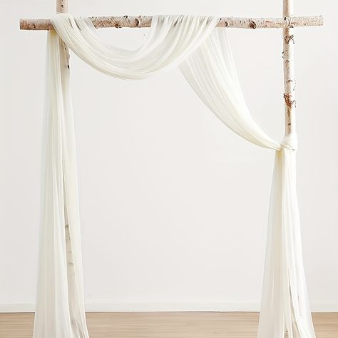 Faster shipping. Better service Wedding Drapery, Wedding Arch Draping, Arch Draping, White Wedding Arch, Wedding Archway, Wedding Ceremony Ideas, Engagement Reception, Draping Fabric, Arch Flowers