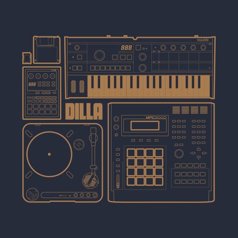 Mpc 3000, Retro Music Art, Gear Drawing, Gig Posters Design, Akai Mpc, Shopping List Clothes, J Dilla, Home Studio Setup, Bauhaus Art