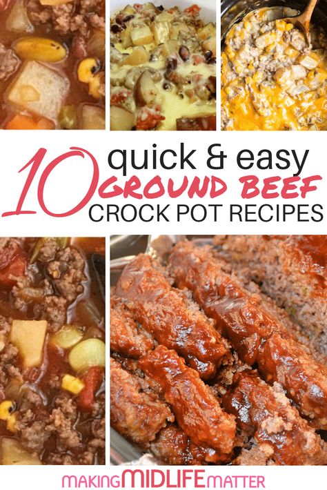 Crock Pot Hamburger Meals, Hamburger Crockpot Meals Ground Beef, Crock Pot Ground Beef Recipes Healthy, Easy Hamburger Crockpot Meals, Hamburger Dump Recipes, Crockpot Meals With Hamburger, Ground Beef Slow Cooker Recipes Easy, Hamburger Crock Pot Recipes, Hamburger Crockpot Recipes Ground Beef