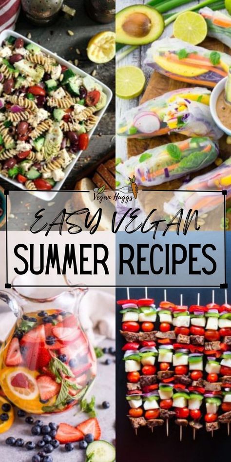 30 Easy Vegan Summer Recipes will keep you cool and make your summer a breeze! #VeganHuggs #SummerRecipes #GlutenFree #VeganAppetizers Vegan Summer Appetizers For Party, Vegan Beach Food, Vegetarian Tapas, Summer Potluck Recipes, Vegan Finger Foods, Ital Food, Vegan Appetizers Recipes, Garden Party Recipes, Vegan Potluck