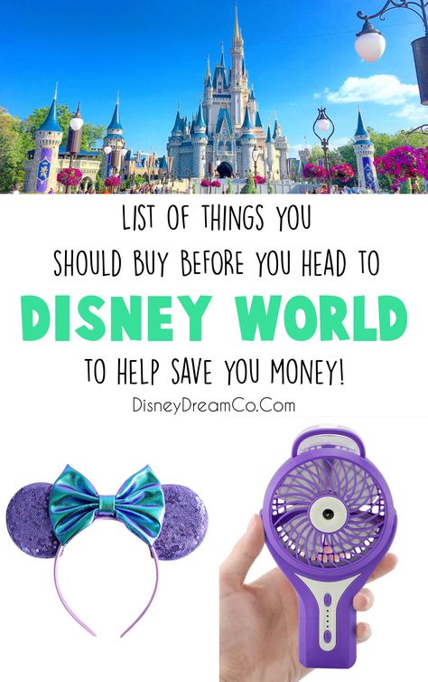 Disney World is expensive! Here is a list of things that you should buy BEFORE you head to the parks to help you save some money! #disney #disneyworld #wdw #waltdisneyworld #disneyparks #disneytips #tips #vacation #vacationtips #disneyplanning #disneylist #whattobuy Disneyland Guide, Disney World Secrets, Disney Florida, Disney World Planning Guide, Disney Recipes, Disney Board, Disney World Vacation Planning, Disney 2024, Tons Of Money