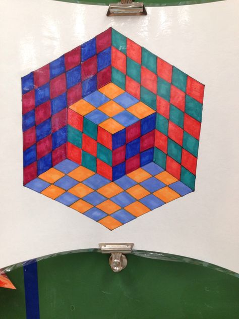 Optical illusion cube Art Cube, Optical Art, Optical Illusion, Scroll Saw, Op Art, Optical Illusions, Mandala Art, Floating, Quick Saves