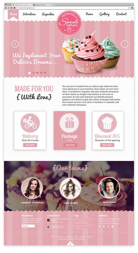 Sweet Cake on Behance Dessert Website Design, Cake Website Design, Cake Websites, Cake Website, Pink Website, Cookies Website, Website Branding Design, Bakery Website, Food Web Design