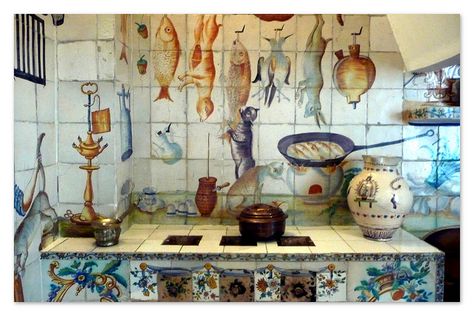 Handmade Tile Backsplash, Klaus Haapaniemi, Witches Cottage, Eclectic Tile, Mural Stencil, Mediterranean Decor, Spanish Tile, Beautiful Tile, Handmade Tiles