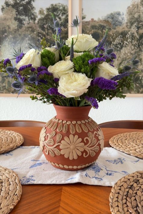 Double Layer Fabric French Country … curated on LTK Mexican Vases With Flowers, Mexican Centerpiece, Mexican Fancy Dress, Principal Office, Mexican Ornaments, Talavera Wedding, Mexican Inspired Wedding, Roses Bouquet Gift, Mexican Birthday Parties