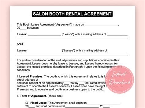 Beauty Salon Booth Rental Agreement Template: A Must-Have For Salon Owners And Independent Stylists Salon Booth Rental Lease Agreement Template Printable Form, Templates from projectopenletter.comAs a salon owner or an independent stylist, it is esse...  #Agreement #Rental #Salon #Template Booth Rental Agreement, Salon Booth Rental, Barber Shop Chairs, Room Rental Agreement, Rental Agreement Templates, Nail Station, Lease Agreement, Salon Owners, Contract Template