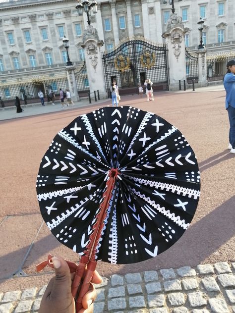 Black and white hand made fans. African Fan, Monochrome Pattern, Hand Fans, Handmade African, African Wax Print, Wax Print, Passport Cover, Summer Festival, West Africa