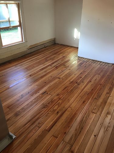 Pine Wood Flooring Stain, Bedroom Pine Floor, Heart Pine Floors Stain, Antique Pine Floors, Pine Floor Stain Colors, Refinish Pine Floors, Staining Pine Wood, Antique Wood Floors, Heart Pine Floors