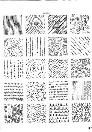 line and texture  pinned by kathy d.  Found on oodlesofdoodles26.blogspot.com Modele Zentangle, Drawing 101, Zentangle Kunst, Texture Drawing, Art Worksheets, Hur Man Målar, Basic Drawing, Tangle Patterns, Doodles Zentangles