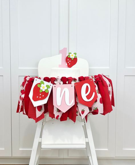 Strawberry 1st Birthday Girl High Chair Banner, Berry First Birthday Party Decorations, Sweet One Birthday Banner, Cake Smash Wall Banner - Etsy Berry 1st Smash Cake, Strawberry One Birthday Party, Berry Sweet 1st Birthday Smash Cake, Berry First Birthday Banner, Strawberry First Birthday Party, Berry First Birthday Girl, One Berry Sweet Girl Birthday, Strawberry First Birthday Pictures, Berry 1st Birthday Party Decorations