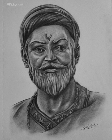 Shivsena Banner, Shivaji Maharaj Sketch, Shivaji Maharaj Drawing, Tupac Artwork, Rapid Sketches, Holiday Drawings, Shiva Ji, God Illustration, Realistic Face Drawing