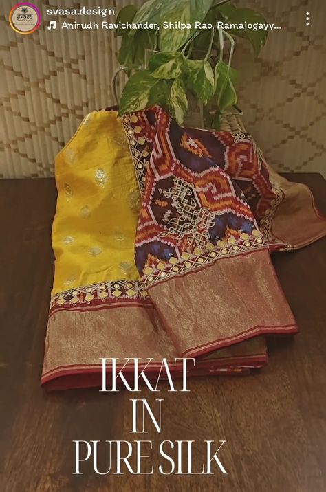 Pochampalli Design Blouses, Kantha Work Blouse, Patola Blouse, Blouse Tassels, Blouse 2023, Long Blouse Designs, Blouse Designs High Neck, Ikkat Dresses, Latest Blouse Designs Pattern