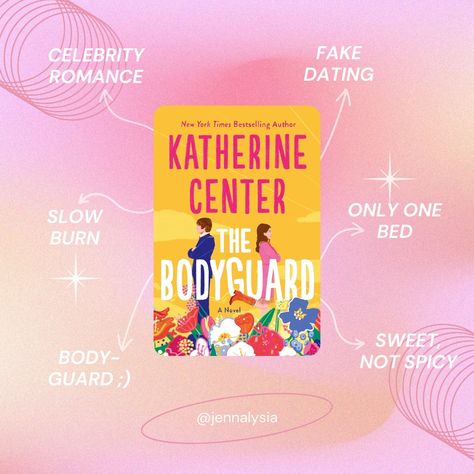 The Bodyguard Katherine Center Aesthetic, Celebrity Romance Books, The Bodyguard Book, The Bodyguard Katherine Center, Bodyguard Romance, Katherine Center, Clean Romance Books, Book Tropes, The Bodyguard