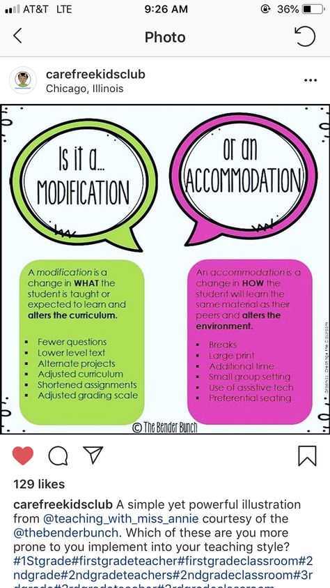 Modifications For Special Education, Accommodations Vs Modifications, Accommodations And Modifications, Iep Vs 504, High School Special Education Classroom Decorations, Accomodations Modifications, High School Special Ed Classroom Setup, Bcba Organization Ideas, Teacher Vs Student