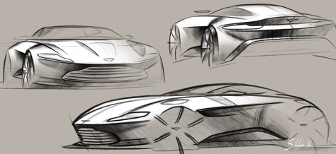 Aston Martin Db10, Sketching Techniques, Industrial Design Sketch, Car Design Sketch, Concept Car Design, Sketch Markers, Cars And Coffee, Car Sketch, Futuristic Cars