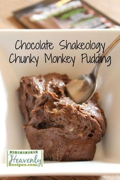 Ya’ll I’m becoming an expert at making these Shakeology Recipes! Ok….maybe not an expert, but, I’m enjoying creating my own recipes! This Chunky Monkey Pudding was born when I was having a sweet craving. So I reached for my “go to” ingredients and came up with this delicious treat! I had just got done eating...Read More » Shakeology Pudding, Shakeology Dessert Recipes, Shakeology Desserts, Chocolate Shakeology Recipes, 21 Day Fix Desserts, Easy Pudding, 21 Day Fix Snacks, Frozen Pudding, Shakeology Recipes