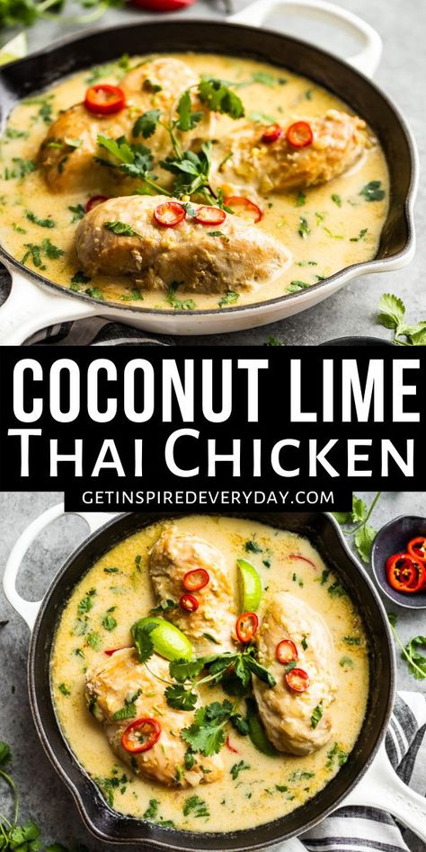 Thai Coconut Lime Chicken, Broccoli Healthy, Lime Chicken Recipes, Coconut Lime Chicken, Better Than Takeout, Avocado Dip, Thai Coconut, Easy Weeknight Dinner, Thai Chicken