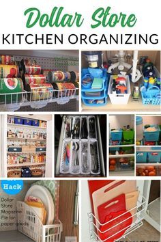 Fridge Organization Dollar Store, Dollar Store Organizing Kitchen, Pantry Organization Dollar Store, Organizing Hacks Dollar Stores, Dollar Tree Diy Organization, Dollar Tree Organization, Dollar Store Diy Organization, Toy Storage Solutions, Store Hacks