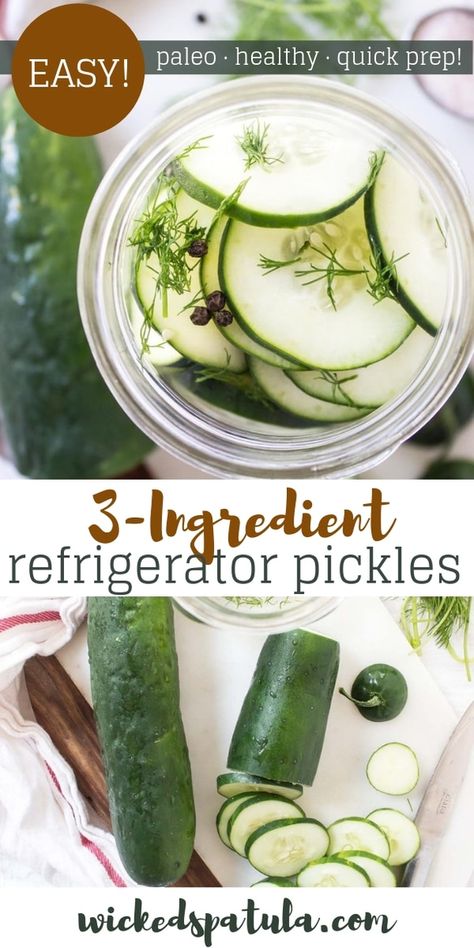 Refrigerator Cucumbers, Paleo Pickles, Bariatric Salads, Cucumber Recipes Vinegar, Jarring Recipes, Salt Pickles, Vinegar Pickles, Easy Refrigerator Pickles, Crispy Pickles Recipe