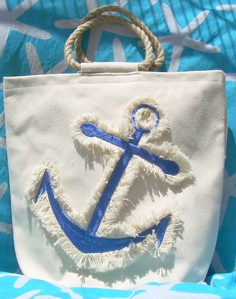 First Cruise, Canvas Bag Design, Beach Cottage Decor, Beach Essentials, Nautical Fashion, Eco Bag, Beach Cottage, Beach Bags, Denim Bag