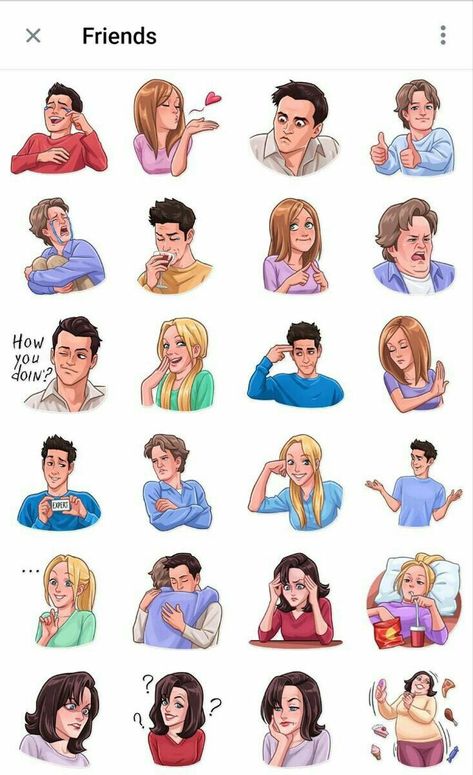 Friends Tv Show Scrapbook Ideas, Friends Drawing Tv Show, Friends Tv Show Drawing, Blonde Grunge, Friends Serie, Friends Stickers, Tv Show Friends, Friends Tv Quotes, Friends Best Moments