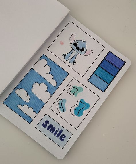 Blue Journal Aesthetic, Cute Easy Paintings, Markers Drawing Ideas, Cute Easy Doodles, Diy Journal Books, Cool Pencil Drawings, Creative Drawing Prompts, Bullet Journal Design Ideas, Easy Doodle Art