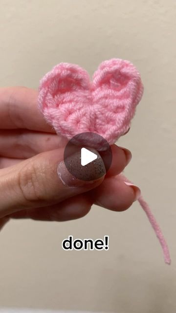 Niley’s Crochet Nook on Instagram: "mini crochet heart tutorial #crochet #heart #valentines" How To Crochet A Heart For Beginners, Small Heart Crochet, Mini Crochet Heart, Crochet Heart Tutorial, Crochet Nook, Heart Tutorial, Crochet Heart Pattern, Mini Crochet, Heart Valentines