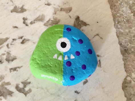 Monsters Inc Mashup Monster Inc Rock Painting, Sully Monsters Inc, Monster Inc, Happy Stones, Monster Face, Kindness Rocks, Canvas Decor, Monsters Inc, Rock Crafts