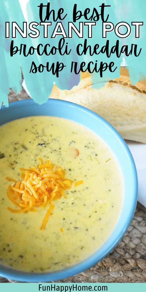 Instant Pot Broccoli Cheddar Soup, Instant Pot Broccoli, Creamy Broccoli Cheddar Soup, Broccoli Cheddar Soup Recipe, Cheddar Soup Recipe, Healthy Munchies, Cream Of Broccoli Soup, Broccoli Soup Recipes, Instant Pot Soup Recipes