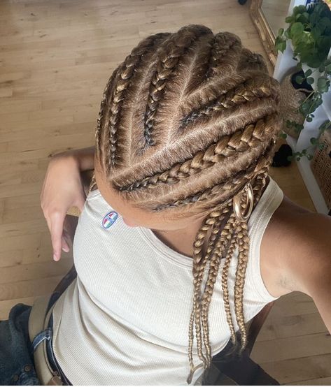 Honey Blonde Cornrows, Blonde Cornrows, Plait Hair, Braid Hair Style, Braided Cornrow Hairstyles, Fishtail Braid, Hairdos For Curly Hair, Braid Ideas, Braid Hair