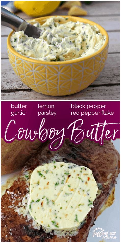 How To Make Cowboy Butter, Casino Butter Recipe, Butter Compound For Steak, Homemade Whipped Butter, Pepper Butter Recipe, Creole Butter Recipe, Chimichurri Butter, Cowboy Butter Steak, Compound Butter For Steak