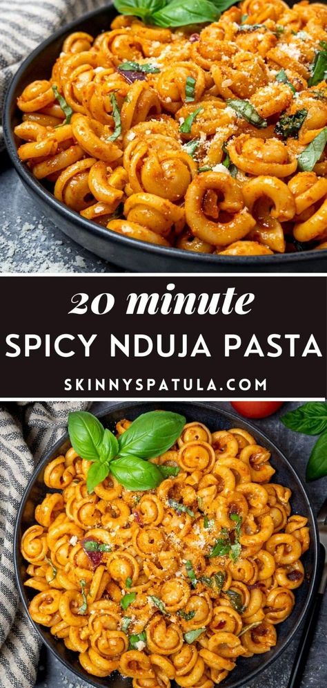 Recipes With Nduja, Recipes Using Nduja, Nduja Pasta Recipe, Nduja Recipe Dishes, Nduja Pasta, Nduja Recipe, Spicy Pasta Sauce, Lenten Meals, Spicy Pasta Recipes