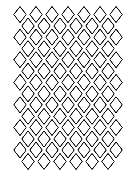 1 inch diamond pattern. Use the printable outline for crafts, creating stencils, scrapbooking, and more. Free PDF template to download and print at http://patternuniverse.com/download/1-inch-diamond-pattern/ Diamond Stencil Templates, Printable Outline, Diamond Shape Pattern, Diamond Template, Diamond Pattern Design, Printable Shapes, Shape Templates, Stencils Printables, Pattern Template