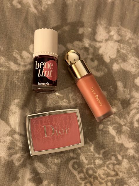 Benetint Aesthetic, Benetint Blush, Dior Rosy Glow Blush, Wish Makeup, Rare Beauty Blush, Coquette Makeup, Fancy Makeup, Lipstick Collection, Makeup To Buy