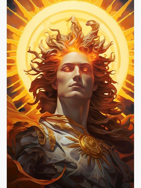 God Of Sun Art, Helios Aesthetic, Apollon Tattoo, Helios Tattoo, Apollo Sun God, Helios God, Sun Angel, Apollo Tattoo, Sun Warrior