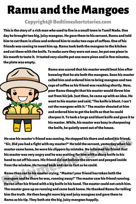 This is one of the awesome funny bedtime stories of a rich man who used to live in a small town in Tamil Nadu. Full story in the link above, read now. Humorous Story In English, Funny Bedtime Stories, Humorous Stories In English, Long Funny Stories, Funny Stories In English, Humorous Short Stories, Short Funny Stories, Small Stories For Kids, Easy Riddles