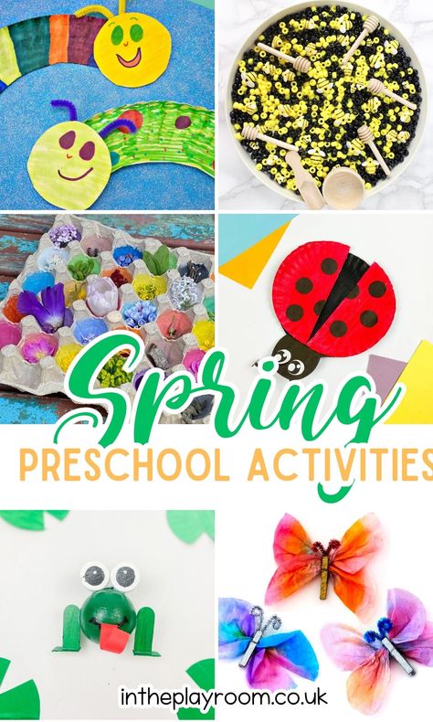 40 Spring Activities for Preschoolers - In The Playroom Easter Activities For Children, Kids Spring Crafts, Spring Activities For Preschoolers, Fun Spring Activities, Spring Activities For Kids, Flower Crafts Kids, Crafts Spring, Crafts By Season, Easter Books