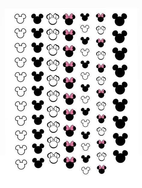 Mickey Mouse Nail Design, Mickey Mouse Outline, Stickers Disney, Mickey Mouse Nails, Disney Mickey And Minnie, Work Nails, Mickey And Minnie Mouse, Art Water, Transparent Paper