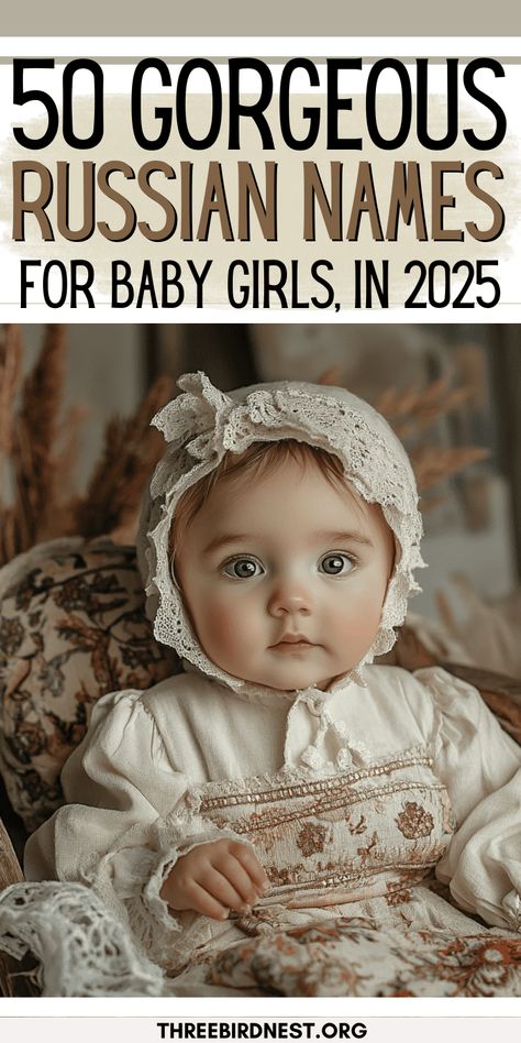 From Anastasia to Zinaida: 50 Gorgeous Russian Baby Girl Names - This Little Nest
Russian girl names that you'll adore for 2025. 
Pick a unique and interesting ethnic name that grabs attention and commands strength. 
Russian girl names, ethnic girl names, European girl names, baby girl names 2025, baby names 2025, interesting baby names, different baby names, modern baby names. Girl Baby Names List, Interesting Baby Names, Foreign Names, Most Unique Baby Names, Russian Names, Different Baby Names, Old Fashioned Names, Pregnancy Scrapbook, New Baby Crafts