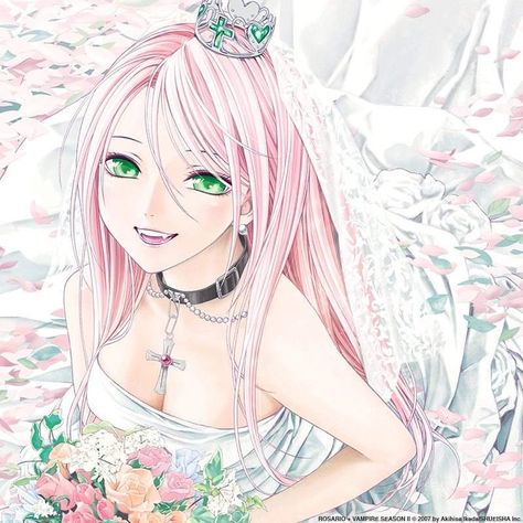 Vampire Rosario, Rosario Vampire, Commissions Open, Pink Hair, Number One, On Twitter, Twitter, Green, Anime