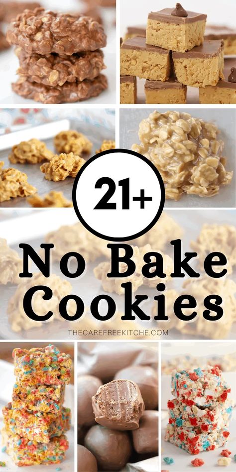 Healthy Energy Balls, Cook Desserts, Simple Holiday Cookie Recipes, Cookies And Bars, Best No Bake Cookies, Cornflake Cookies, Easy No Bake Cookies, Bake Sale Recipes, Peanut Butter No Bake