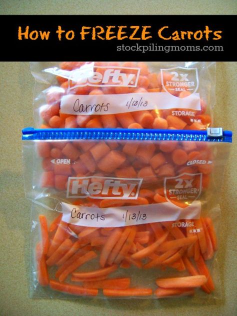 Can You Freeze Carrots Raw, Can You Freeze Carrots, How To Freeze Carrots, Freeze Veggies, Freeze Milk, Freeze Vegetables, Freezing Carrots, Freezing Food Guide, Freezing Veggies