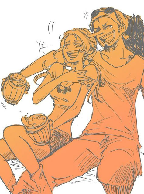 One Piece Usopp X Nami, Nami And Usoop, Nami X Ussop, Ussop And Nami Fanart, Usopp Nami, Nami X Usopp, Usopp X Nami, Usopp Fanart, One Piece Nami