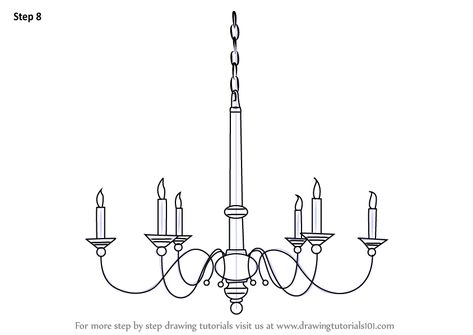 Learn How to Draw a Chandelier (Furniture) Step by Step : Drawing Tutorials Chandelier Drawing, How To Make A Chandelier, Shoe Store Design, Simple Chandelier, Furniture Design Sketches, Cute Sketches, Creative Challenge, Drawing Easy, Sketches Easy