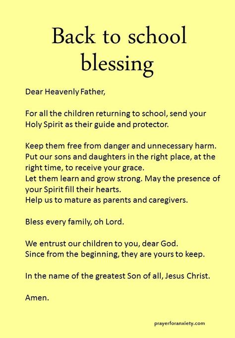 A prayer for all the students returning to school this year. Back To School Blessing, Back To School Prayer, Prayer For My Children, School Prayer, Prayers For Children, Prayer Board, Prayer Scriptures, Faith Prayer, Church Ideas