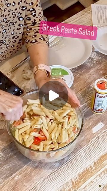 Sue Garrett on Instagram: "Greek Pasta Salad is one of my favorite side dishes. The recipe can be found in my Volume 2 cookbook or you can comment with the word RECIPE and I’ll send you the written recipe plus full video to your DMs. #mamasuessouthernkitchen #saltandlight #easyrecipes #liveyourfaith #sidedish #bbqsidedish #pastasalad #greekpastasalad" Greek Pasta Salad, Greek Salad Pasta, Greek Pasta, Side Dishes For Bbq, Favorite Side Dish, Greek Salad, Pasta Salad, The Recipe, Feta