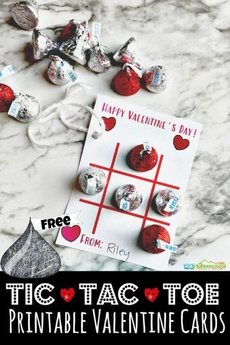 Free Printable Hugs and Kisses Tic-Tac-Toe Valentine Cards Heart Print Pattern, Valentine Worksheets, Tic Tac Toe Valentine, Free Printable Valentines Cards, Science Valentines, Valentine Card Crafts, Math Valentines, Printable Valentines Day Cards, Valentine Gifts For Kids