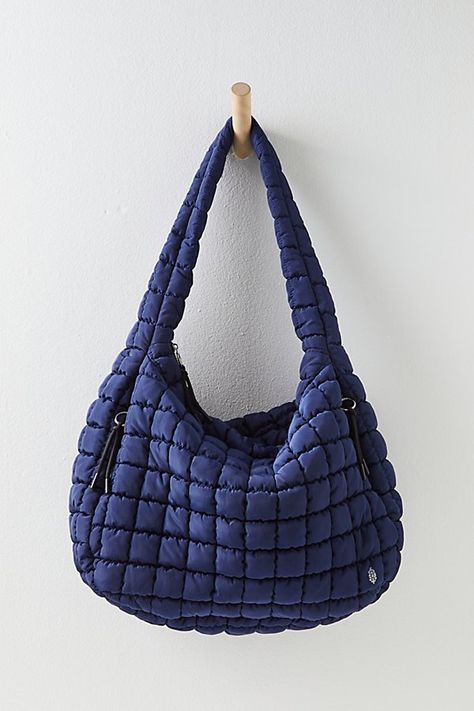 Suede Tote Bag, Free People Bags, Slouchy Bag, Blue Puffer, Carryall Tote, Suede Tote, Leather Sling Bag, Navy Baby, Strap Top